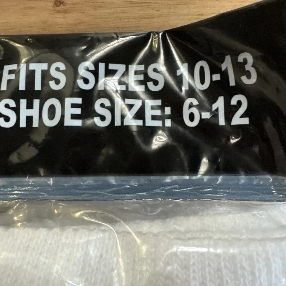 Railroad Sock‎ 6 Pair White Tube Socks USA Sock Size 10-13 Shoe Size 6-12 New